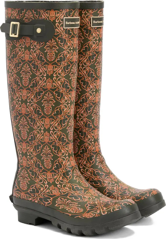 Pineapple Print Cami Wellington Boot (Women) | Nordstrom