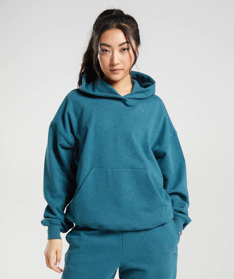 Gymshark Rest Day Sweats Hoodie - Steel Blue Marl | Gymshark US