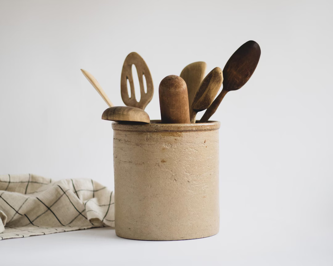 Antique Salt Glazed Crock, 1 Gallon Stoneware Crock, Modern Farmhouse Pottery and Decor, Vintage ... | Etsy (US)