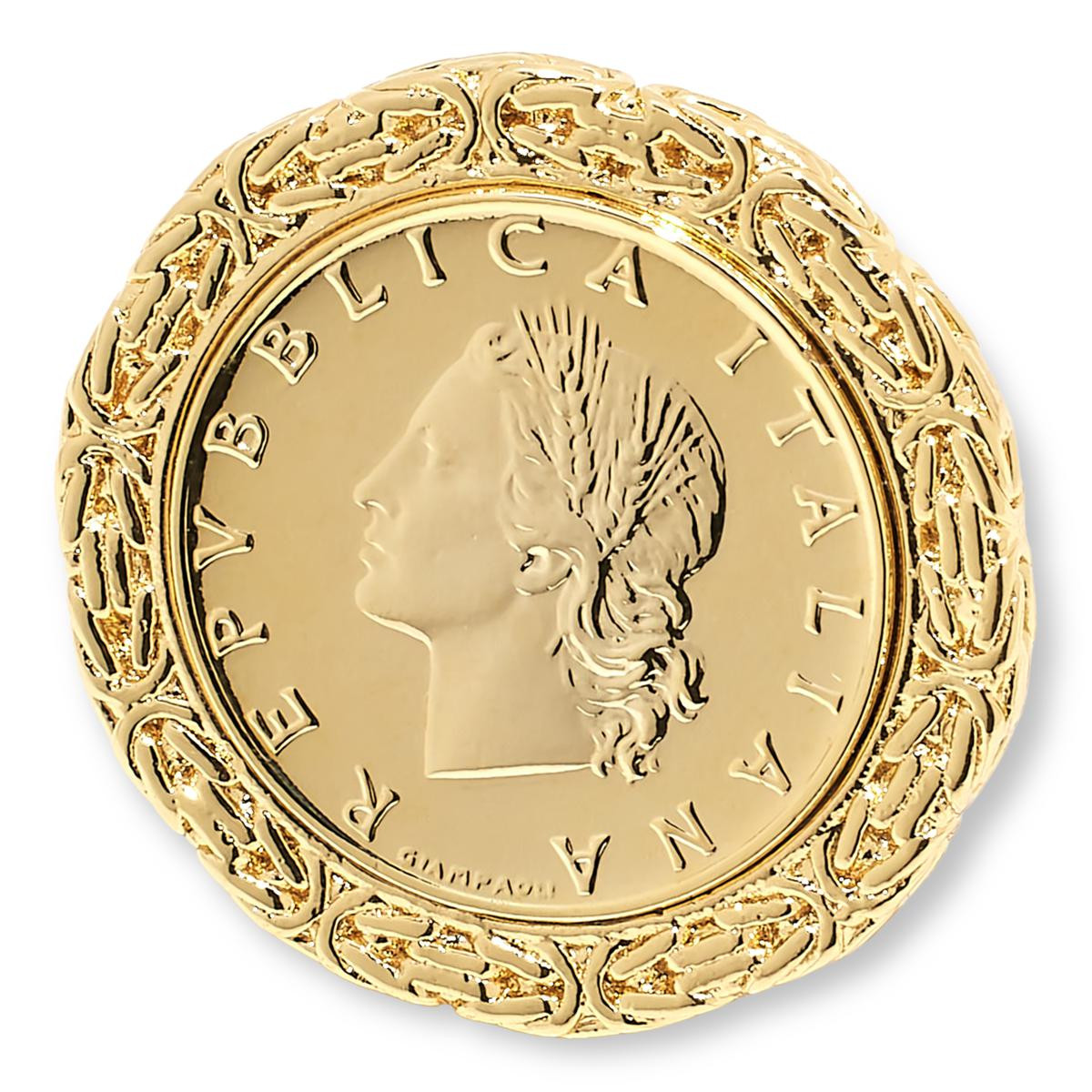 Bellezza 20 Lira Coin Bronze Byzantine Frame Ring | HSN