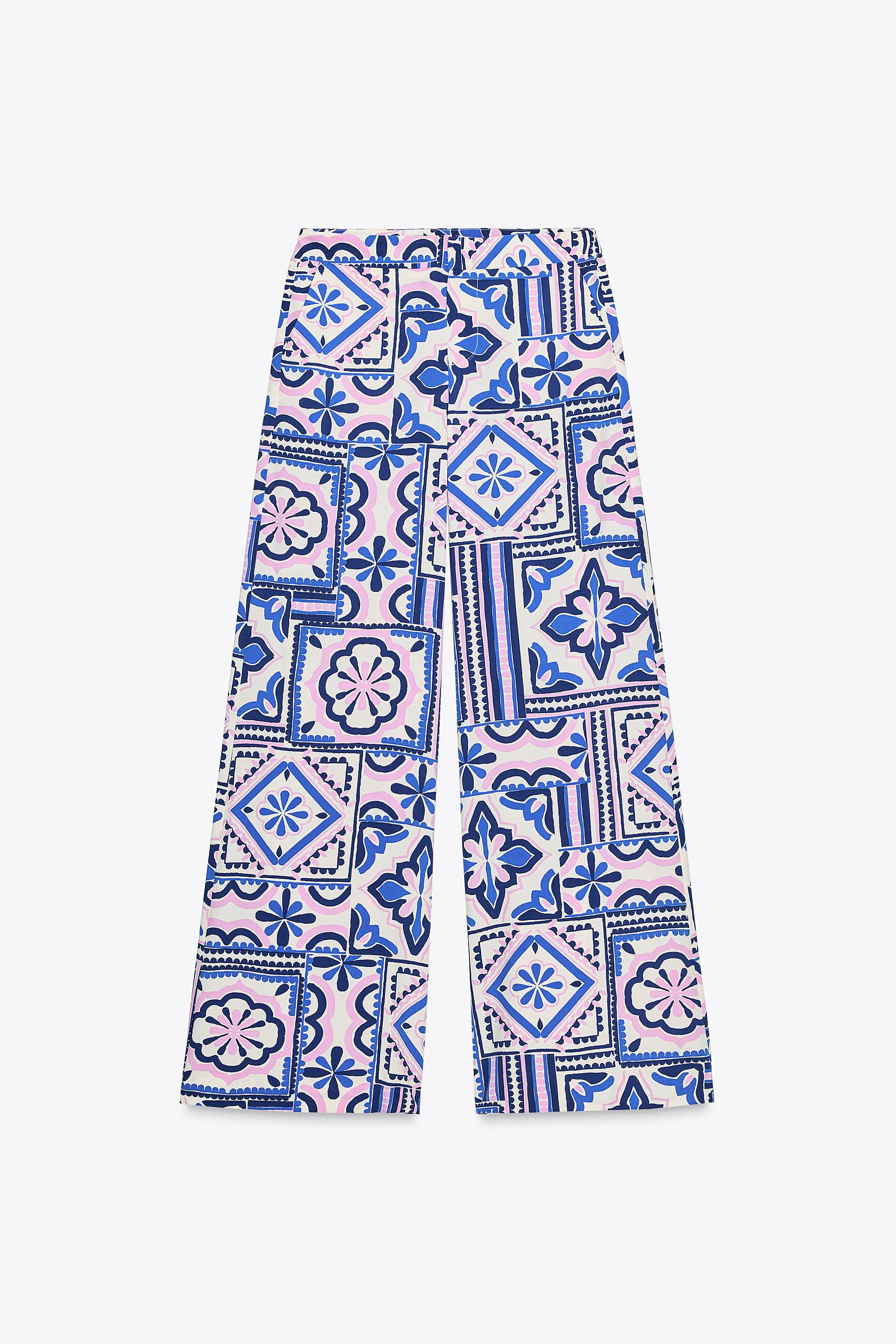PRINTED PALAZZO PANTS | Zara US