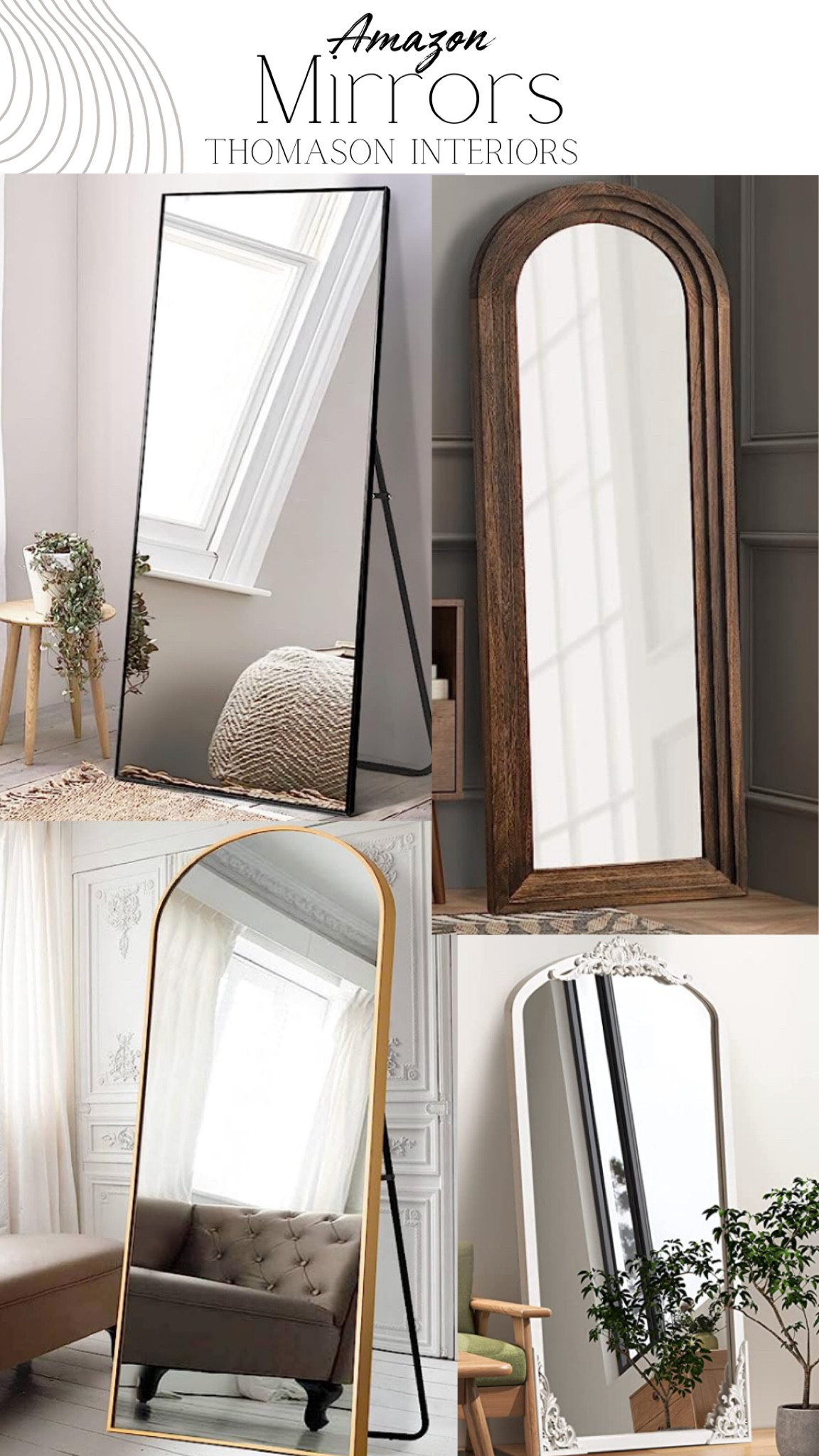 Floor length mirrors!(with good reviews) 

#LTKFind #LTKhome #LTKstyletip