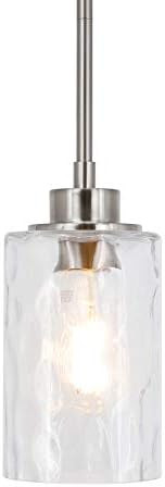 XiNBEi Lighting Mini Pendant Light 1 Light Glass Pendant Lighting, Modern Adjustable Kitchen Hang... | Amazon (US)