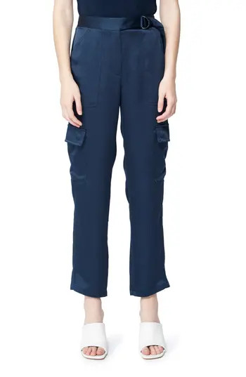 Simkhai Carolina Belted Cargo Pants in Midnight at Nordstrom Rack, Size 14 | Nordstrom Rack
