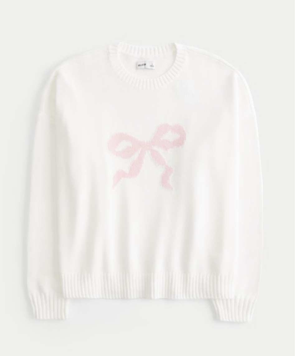 EASY BOW GRAPHIC CREW SWEATER 🎀

A super soft sweater with a pretty intarsia bow graphic. Crew neckline, long sleeves, ribbed trims. Easy Fit. Imported.
Body:60% Cotton, 40% Polyester

Machine wash cold separately, remove promptly
Only non-chlorine bleach
Reshape and lay flat to dry
Low iron if needed
Do not dry clean

#LTKSeasonal