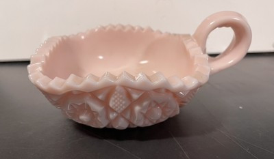 FOSTORIA Pink Milk Glass Nappy Candy Dish | eBay US