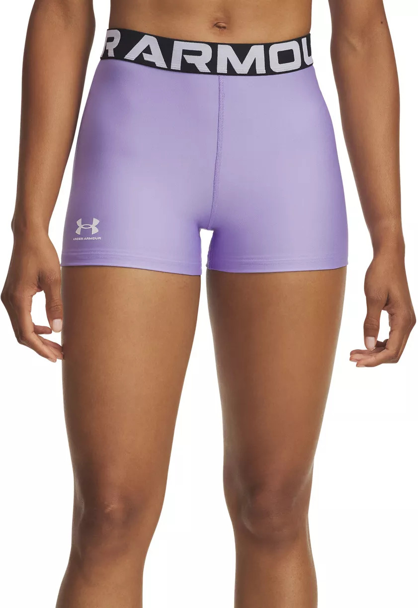 Under Armour Women's HeatGear 3" Shorty Shorts, Large, Transparent/White | Great Mother's Day Gift | DICK'S Sporting Goods