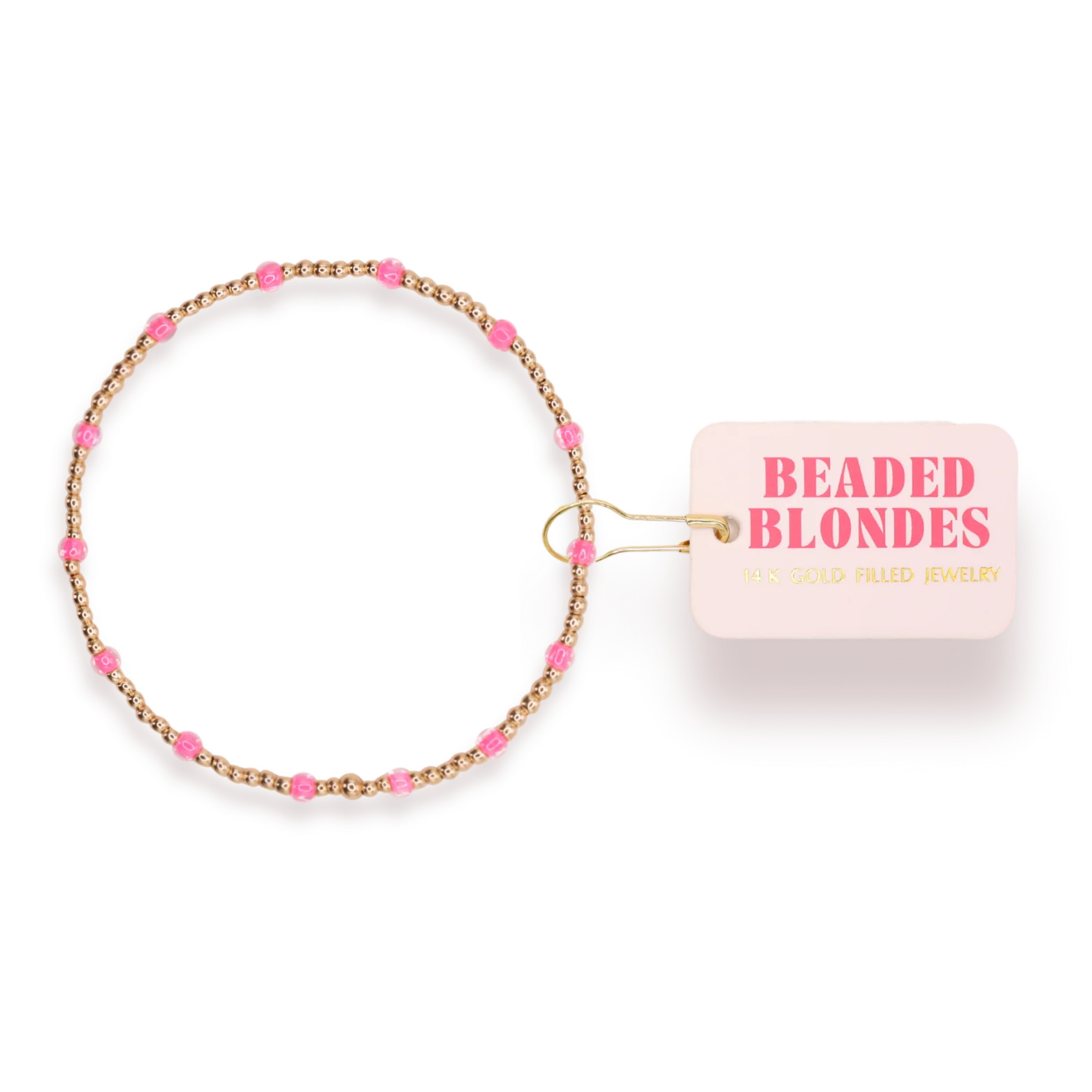 Hot Pink Dainty Poppi Bracelet | Beaded Blondes