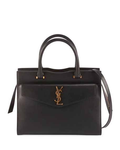 Uptown Medium YSL Leather Satchel Bag | Neiman Marcus