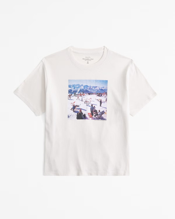 Short-Sleeve Slim Aarons Graphic Relaxed Tee | Abercrombie & Fitch (US)