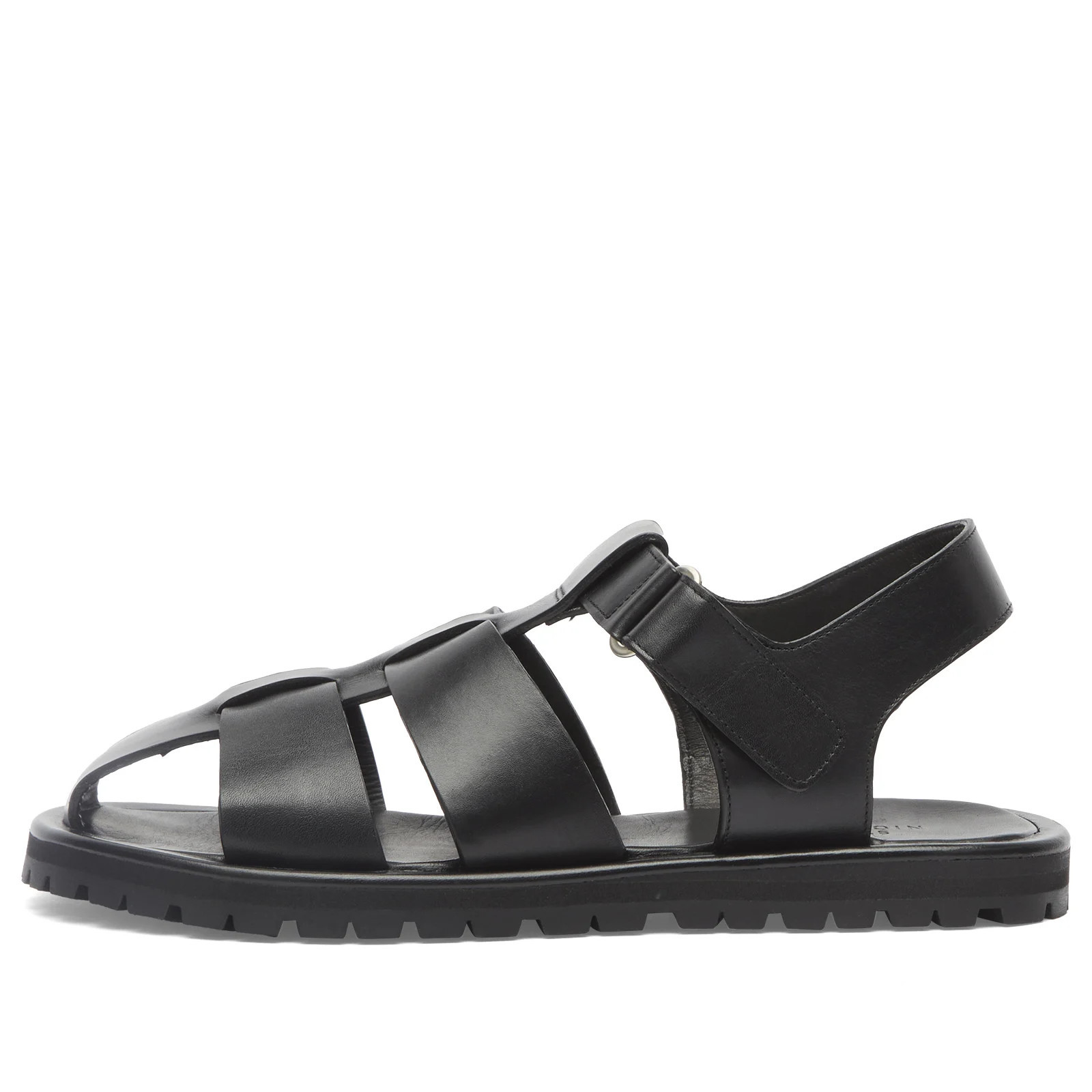 Studio Nicholson Men's Sandom Leather Fisherman Sandal in Black, Size EU 40 | END. Clothing