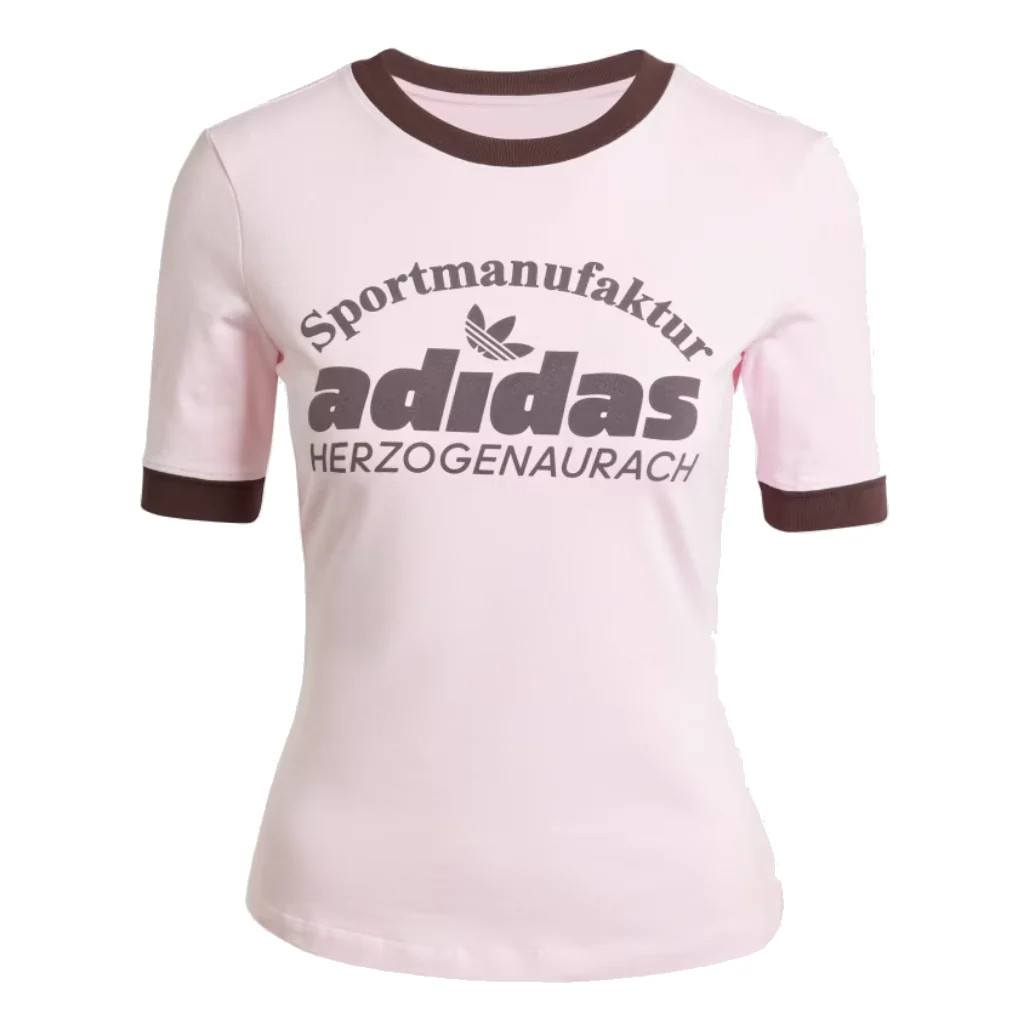 adidas(WMNS) adidas originals Retro Graphic Tee Asia Sizing 'Pink' | KICKS CREW