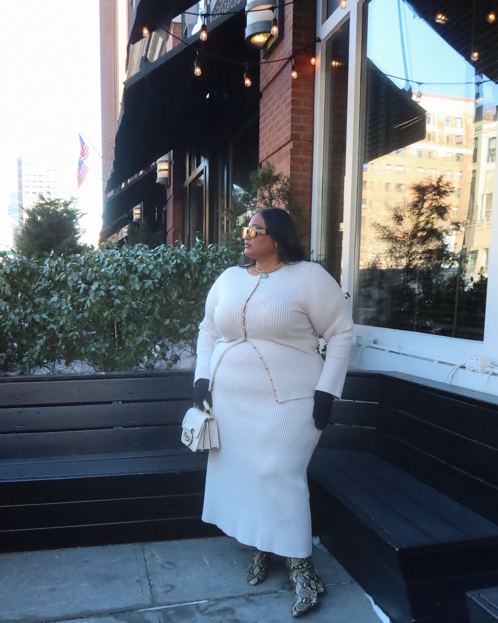 Plus Size Workwear You’ll Keep On Repeat: 
Who says workwear has to be boring? I love pieces that let you be professional and stylish, and this set does exactly that, combining the color of the year with beautiful texture and gold details. You can dress it up with boots or keep it simple with accessories that add contrast. The set has a bit of stretch, so if you prefer a more fitted look, feel free to size down.

#LTKootd #LTKNYFW #LTKPlusSize