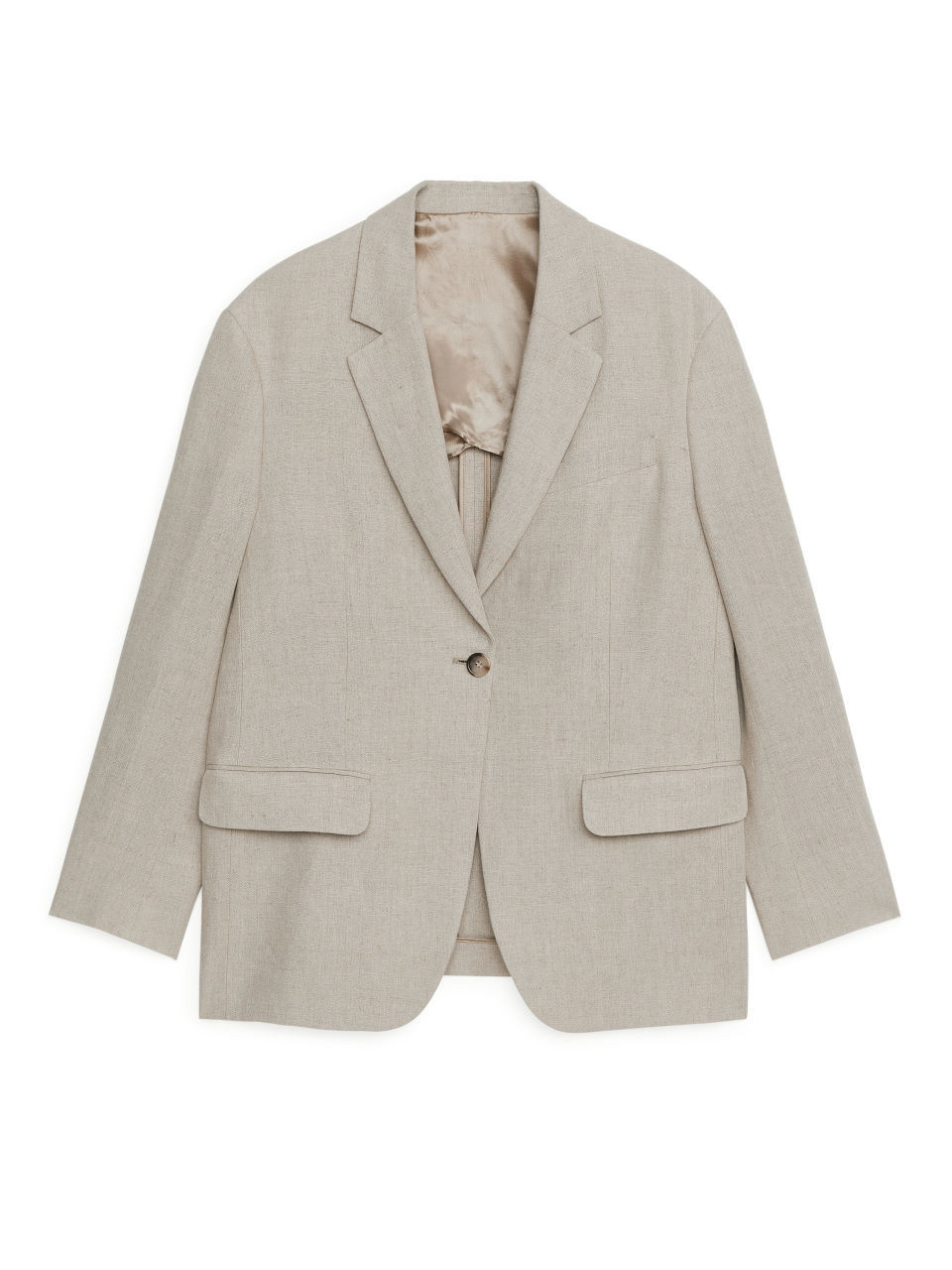 Oversized Heavy Linen Blazer - Beige | ARKET (US&UK)