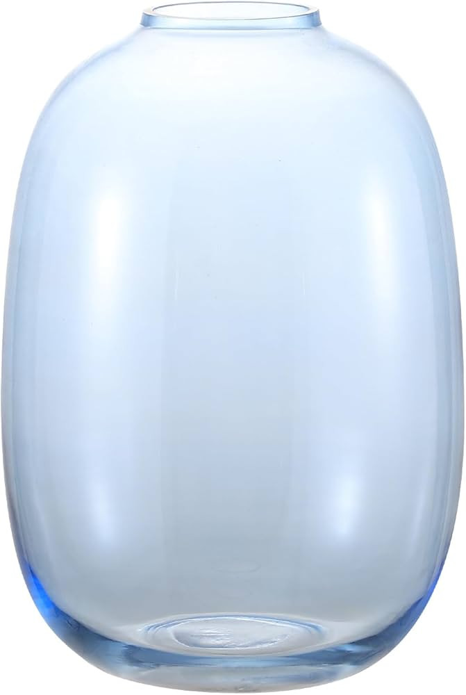 Blue Glass Vase, Large and Tall, Modern Decorative Floor Vase for Living Room, Bedroom, Kitchen, ... | Amazon (US)