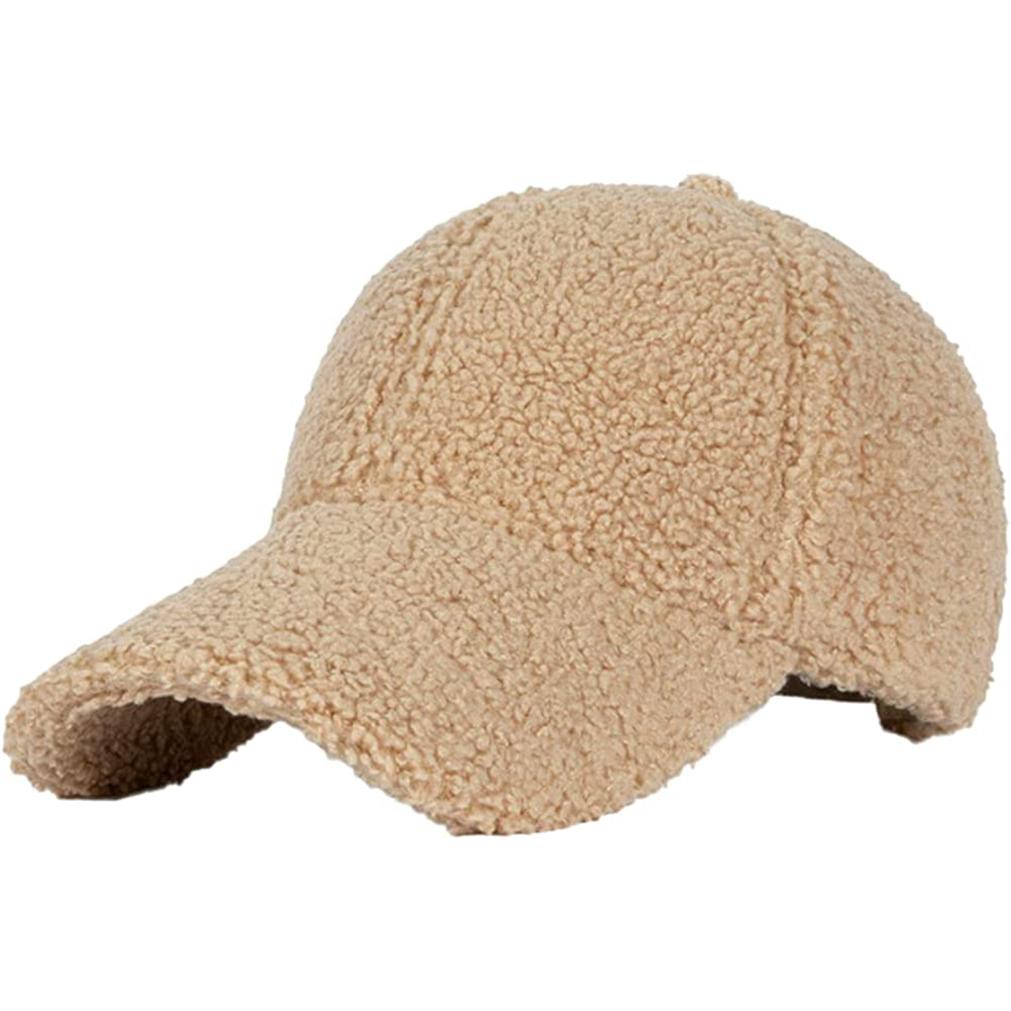 CoCopeaunt Classic Fluffy Baseball Cap for Women Unisex Solid Color Furry Faux Fur Warm Winter Sk... | Walmart (US)