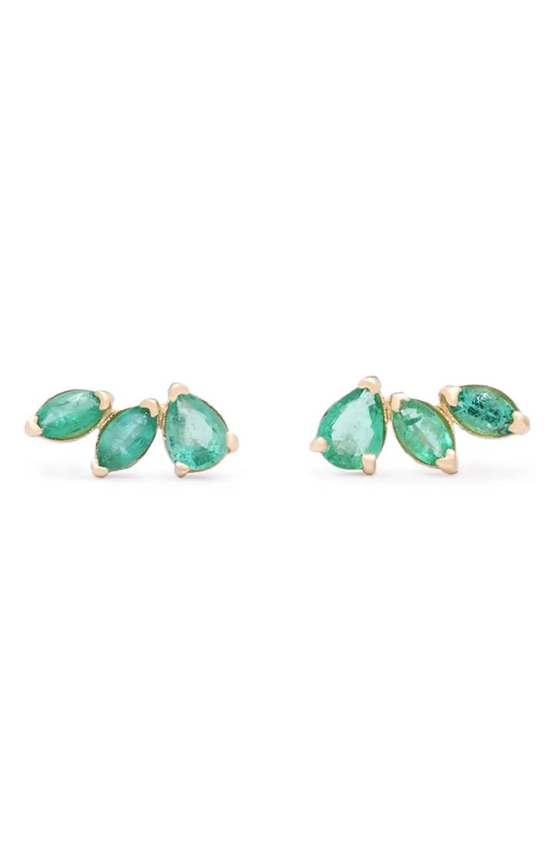 Green with Envy Emerald Ear Crawlers | Nordstrom
