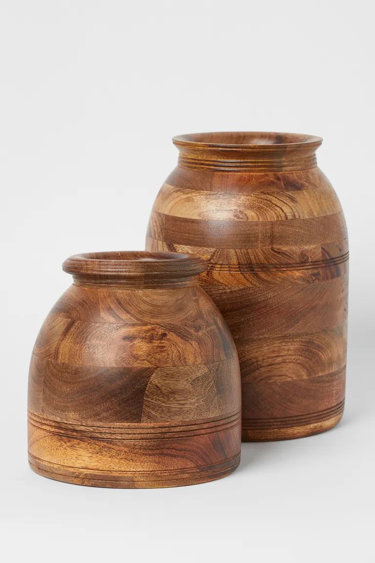 Vase en bois de manguier | H&M (FR & ES & IT)