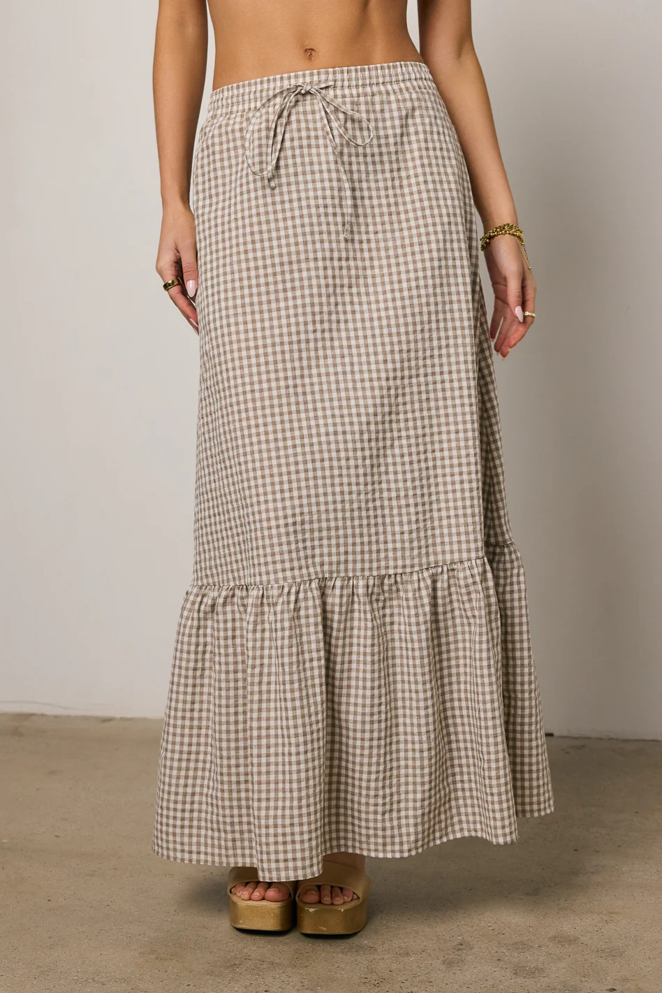 Willie Gingham Maxi Skirt | Böhme US