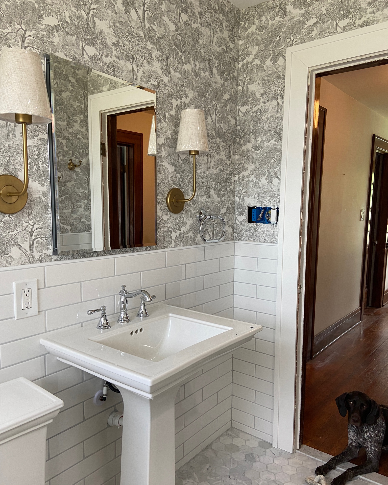 Bathroom is almost complete! Linking what I can below #lowes #wayfair 

#LTKhome #LTKunder100 #LTKstyletip