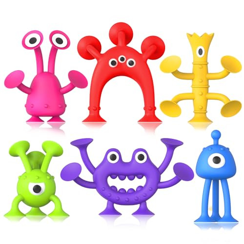 Baby Bath Toys Suction Toy: Sensory Suction Bath Toys for Toddlers, Kids Mini Suction Fidget Toys Suction Cup Toys for Windows Building Toys, No Hole Bath Toys for Boys Girls Travel Toys Gifts | Amazon (US)