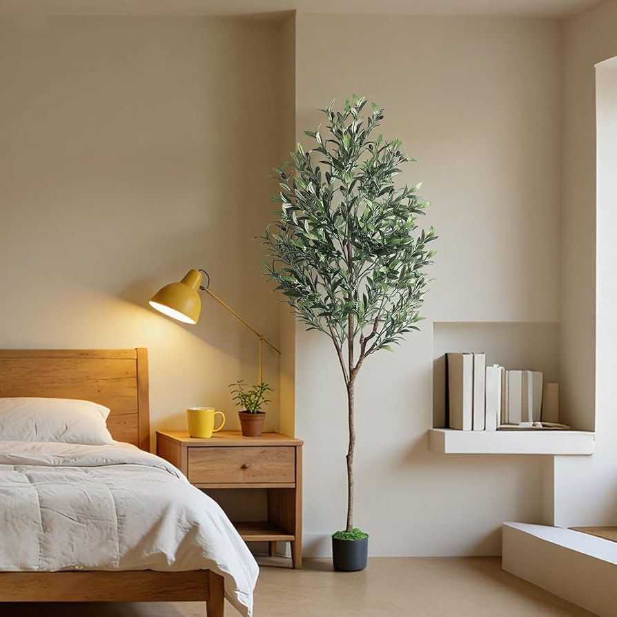 Alupssuc 6ft Olive Tree Artificial Indoor, Fake Tree Potted Faux Olive Trees with Lifelike Fruits... | Amazon (US)