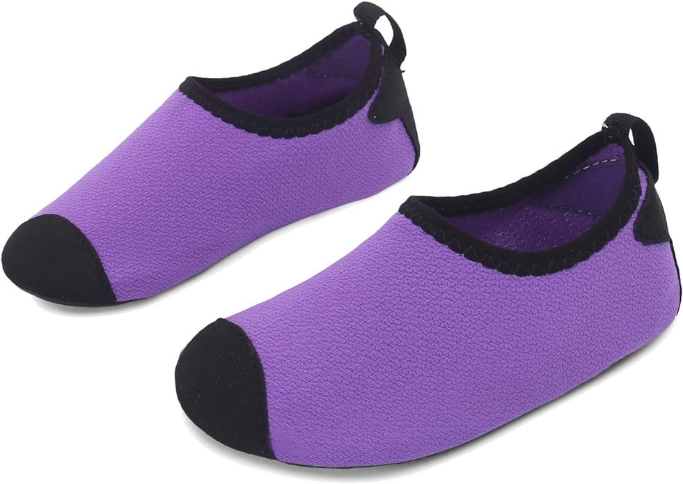 L-RUN Kids Swim Water Shoes Barefoot Aqua Socks Shoes for Beach Pool Surfing Yoga | Amazon (US)