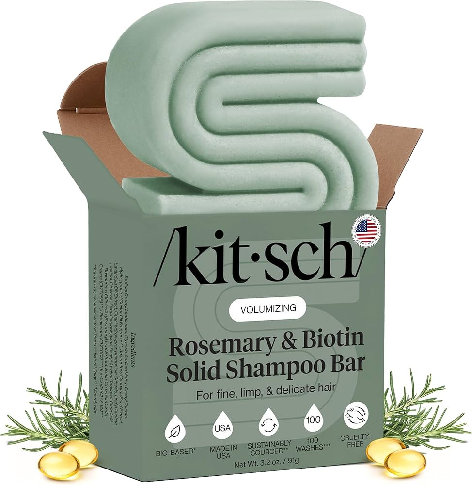 Kitsch Rosemary & Biotin Shampoo Bar - For Hair Growth, Strengthening, Thickening & Volumizing Sh... | Amazon (US)