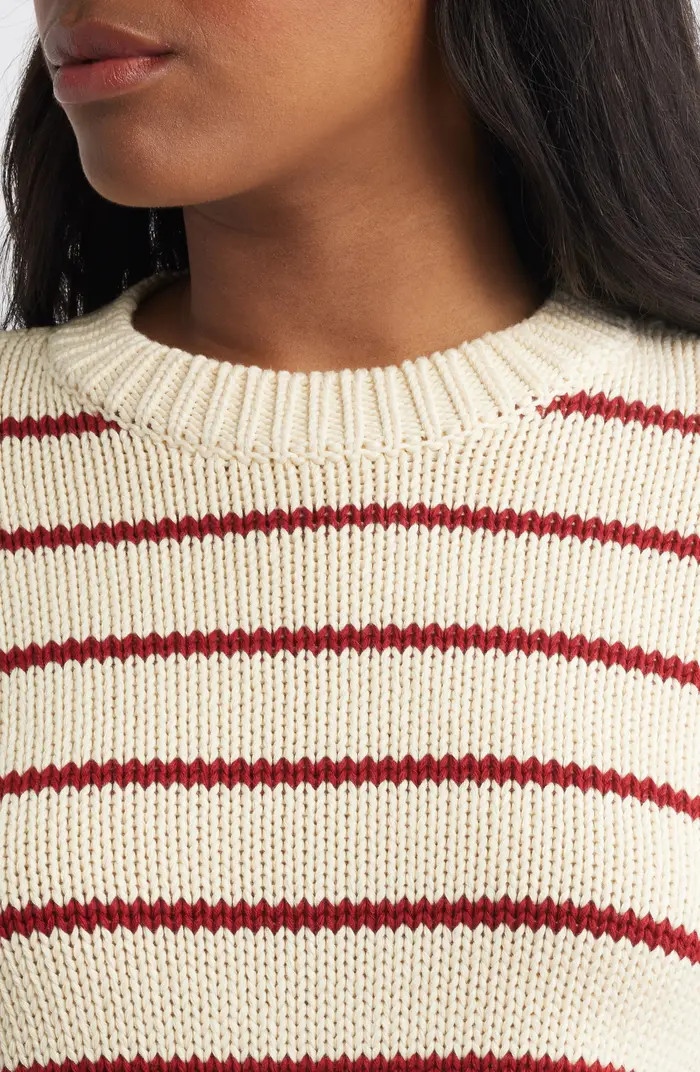 Madewell Stripe Relaxed Cotton Sweater | Nordstrom | Nordstrom