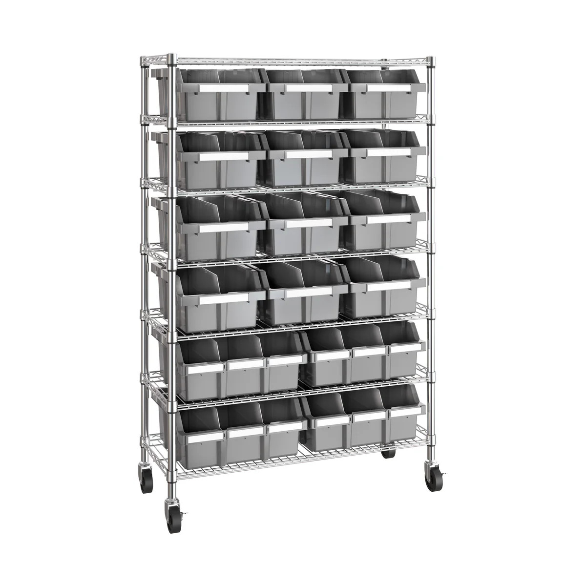 7-Tier NSF 16-Bin Rack | Seville Classics