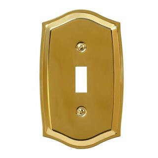 Brass 1-Gang Toggle Wall Plate (1-Pack) | The Home Depot