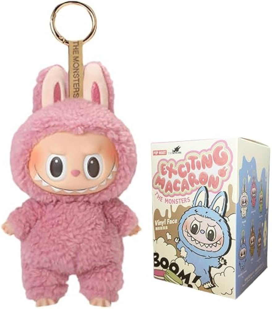 Kawaii Plush Toys Labubu Keychain 6.67IN, Cute Pink Labubu Doll Plush Keychain, Collection Toy Monster Series Keychains, Labubu Accessories Hanging Pendant for Backpack, Car, Bag (Include Box) | Amazon (US)