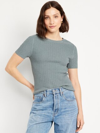 Textured Bouclé T-Shirt | Old Navy (US)