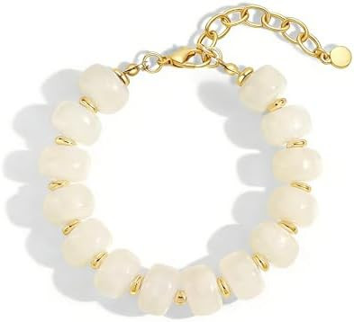 Chunky Beaded Bracelets for Women Boho Multicolor Acrylic Resin Beads Bracelet Adjustable Stateme... | Amazon (US)