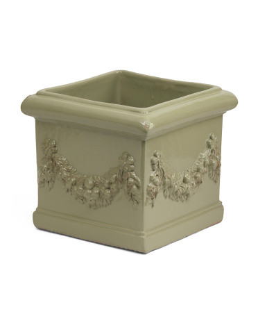 Handmade In Italy 13x13x12 Square Ceramic Planter | TJ Maxx