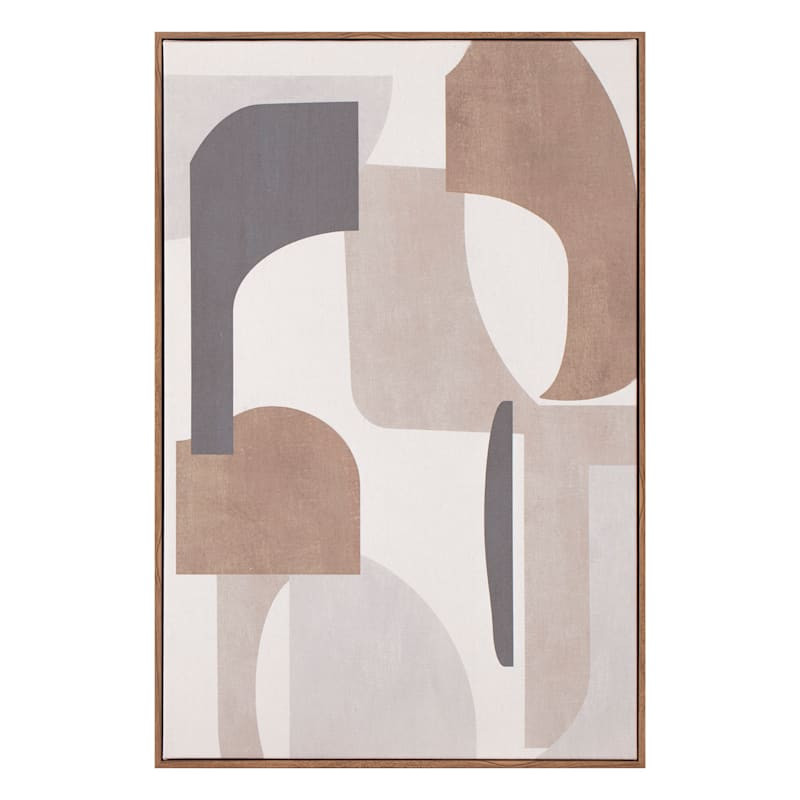 20x30 Abstract Framed Canvas Wall Art, Neutral | At Home