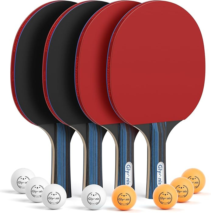 Glymnis Ping Pong Paddles Set Table Tennis Rackets with Balls, Storage Case for Indoor Outdoor Ta... | Amazon (US)