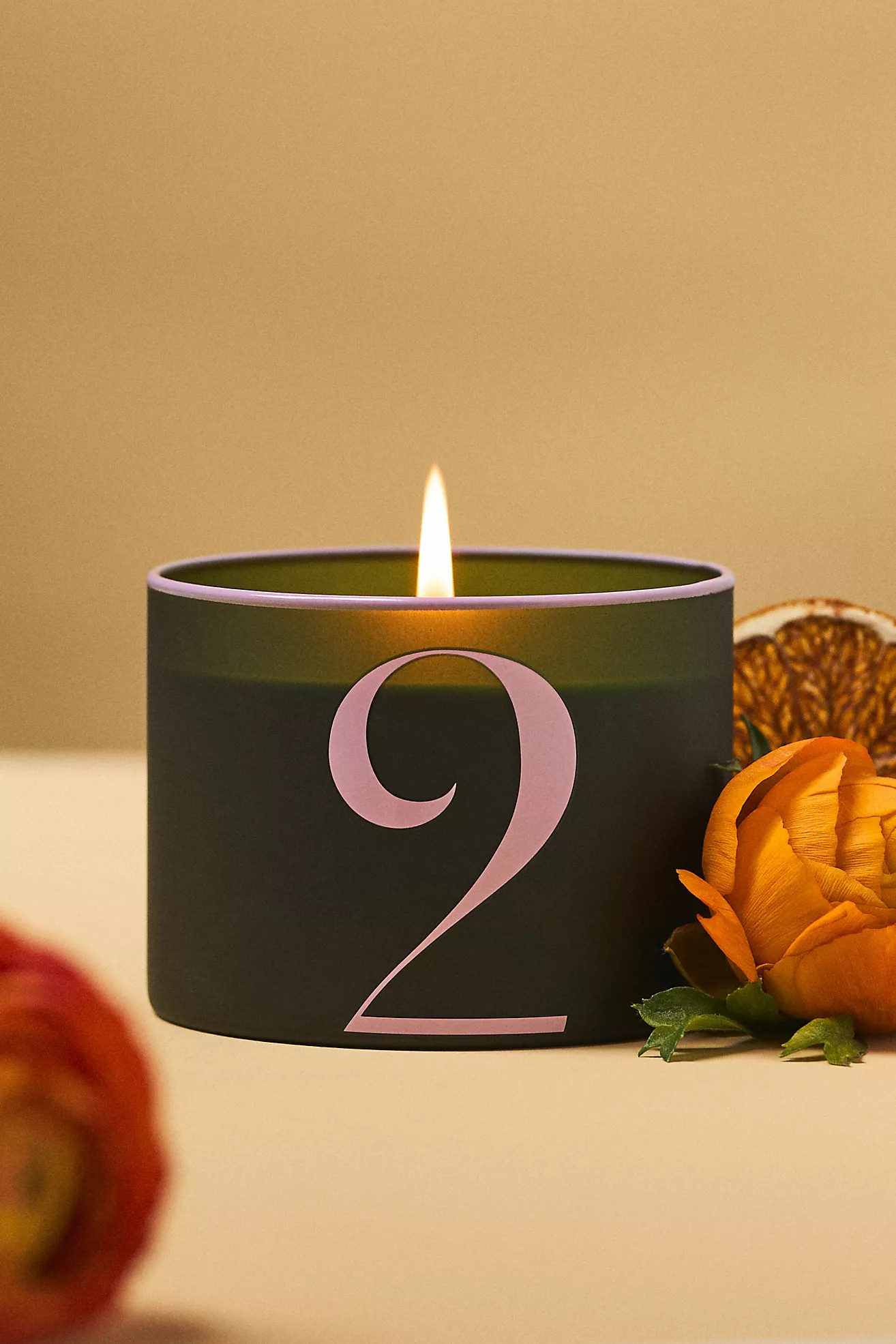Number 2 Fruity Coconut & Amber Glass Candle | Anthropologie (US)