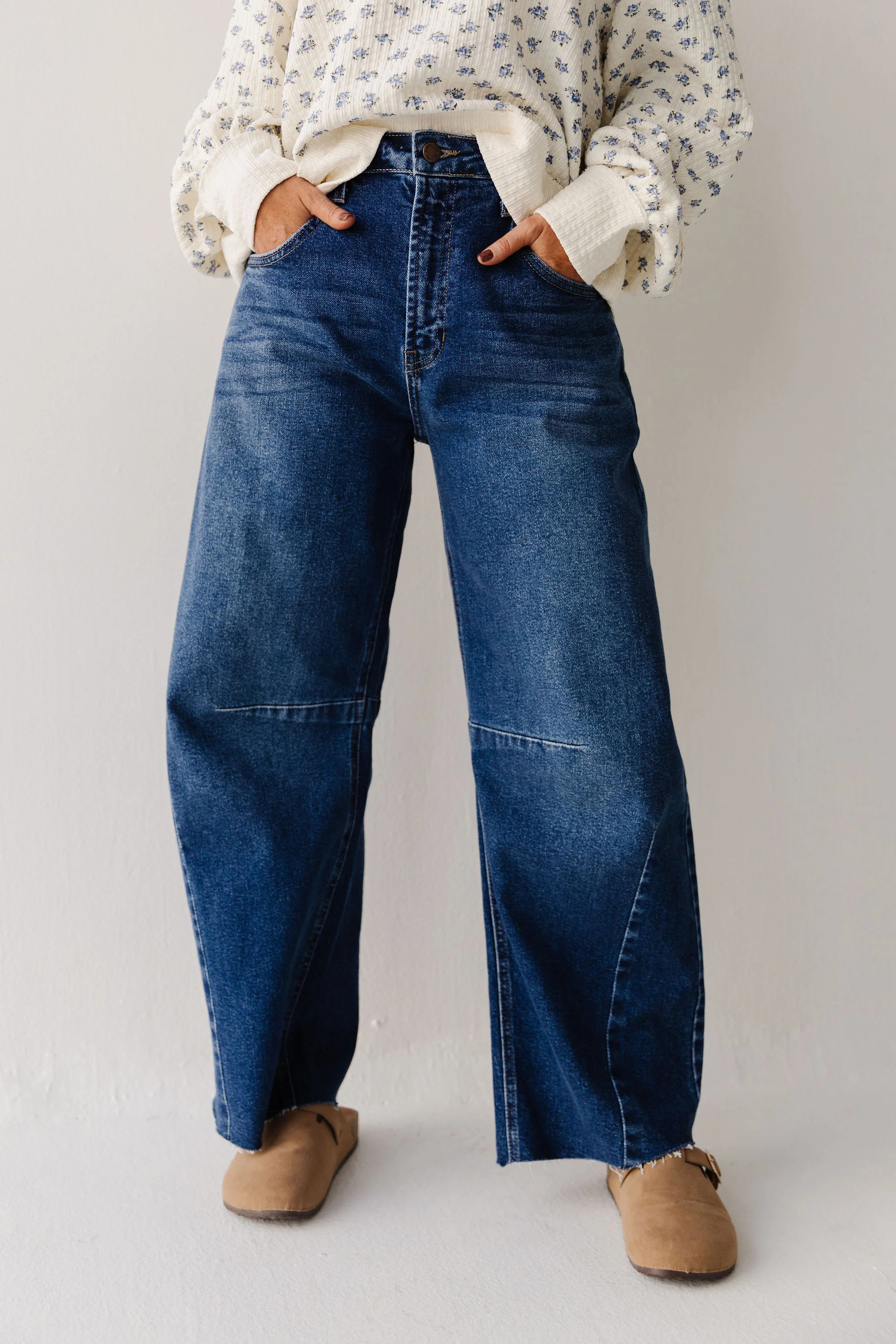 JBD BARREL JEANS IN DARK DENIM | Pink Desert