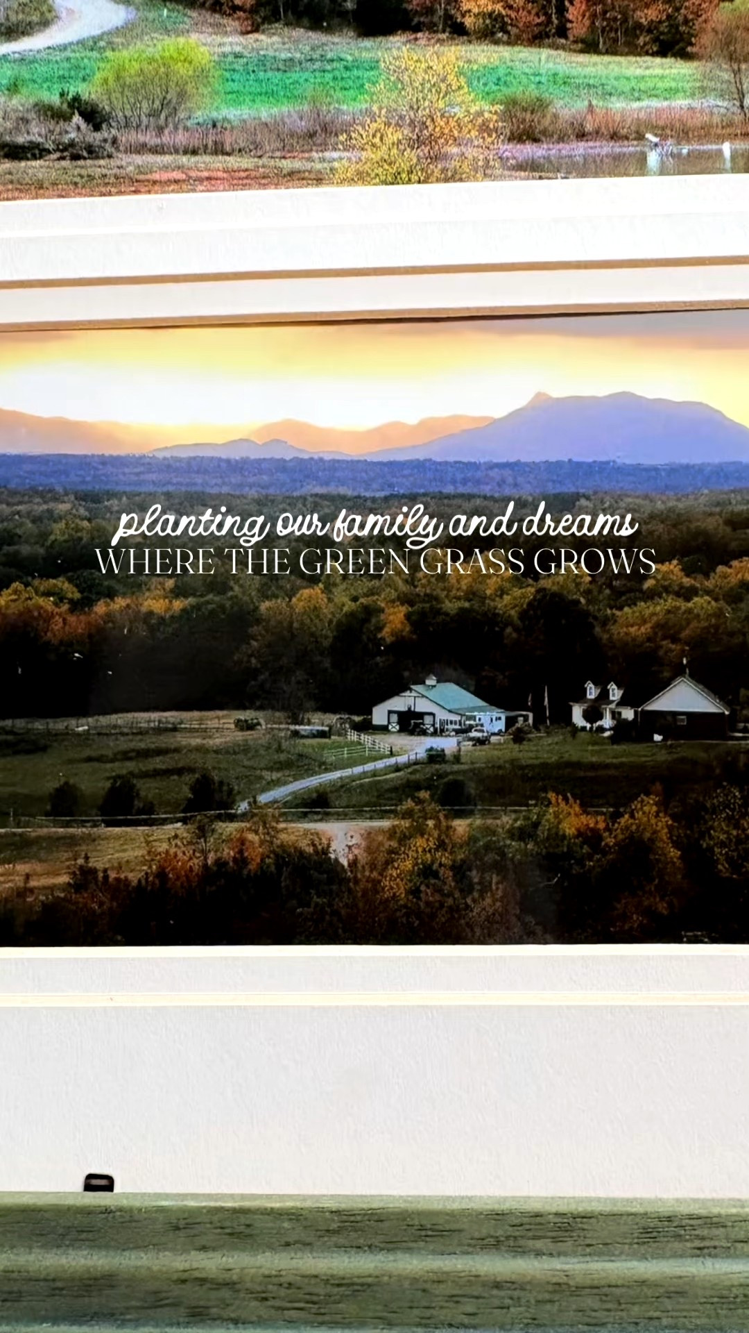 🌾🌳🎶 Where the green grass grows 🎶🌳🌾 #ourfarm #countryliving #homesweethome #lifeonthefarm #raisingcountrybabies 

This morning’s sunrise on the farm was the most beautiful one yet 🌅🚜🌾🌳 and took our breath away!! 🥹💭🏡🌄 Thank you, Lord, for the gift of this wonderful place and all you have in store for our family here!! 🤱🏠🐴👶🏼 The fact that I get to raise these sweet little country babies 👶🏼🌾 out here 🌳🪵 is just a total dream come true!! 🥹💭 I’ll never get over it!! 🧺

We went on the most beautiful walk around the farm today and got to explore the creeks 🦆 and woods 🌳(& say hi to lots of animals, too 🥰🐴🫏)!! And then our kind new neighbors invited us up to see the mountain ⛰️ view 🌄 from their house 🏡 on top of the hill and just…. Wow!! 🤩 We love it here so much!!! 🥹 Such a lovely day and our hearts are so full ❤️ - what a gift beyond words this place is!! 🌳🌾🧺 And then the same sweet neighbor also sent me this photo she had taken of our house and barn years ago 📸🖼️ - so so beautiful!! 😍 Look how gorgeous our farm is with the mountains behind it - I was taken away!! 🥹🏡🚜🌄 And goodness… couldn’t ask for a more beautiful backyard view 🐴🌾🌳🫏 while the babies 👶🏼 are napping!! 💤 

Happy “Friday Eve,” y’all, and such a sweet day to celebrate 🎉 one whole week 🥰 living here on the farm!! 🏡🚜🧺🐴🌾