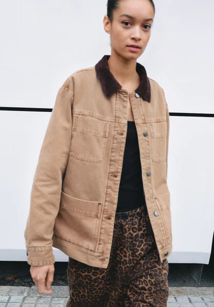 Cord Collar Barn Jacket | Hush UK