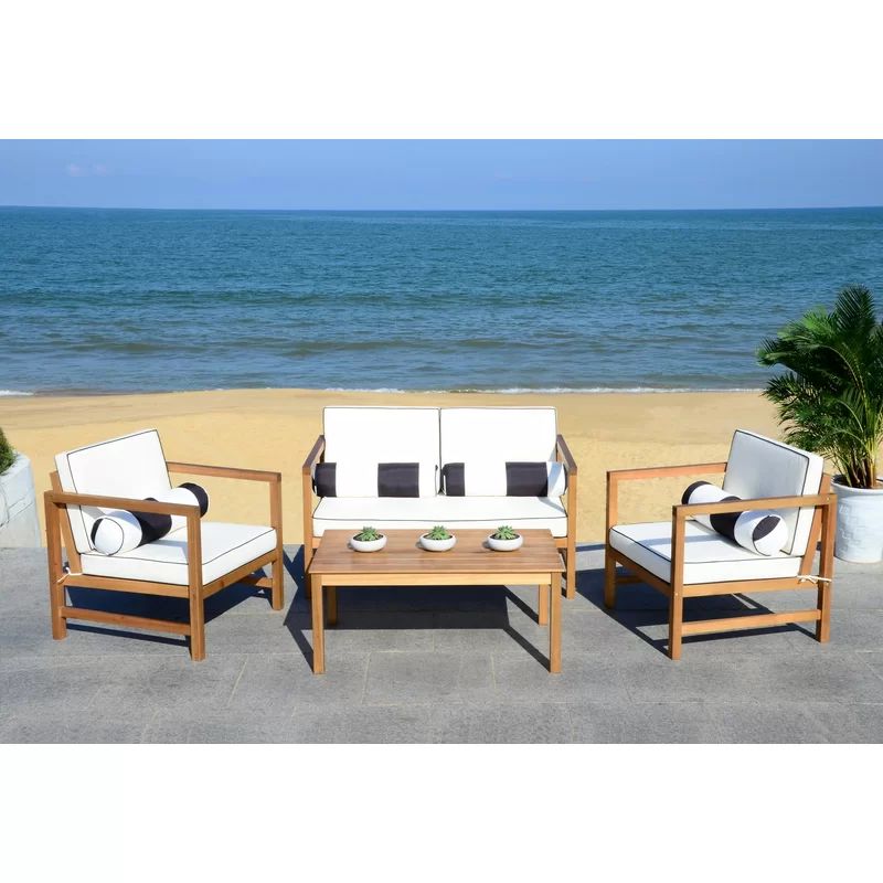 Crocett 4 Piece Sofa Seating Group with Cushions | Wayfair North America