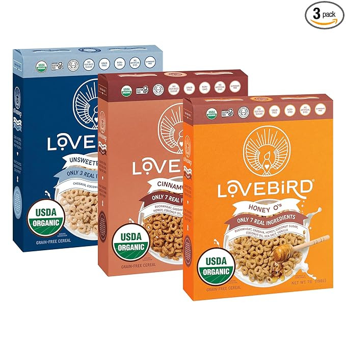 Lovebird Organic Cereal That Actually Tastes Good - 100% Real Food & Healthy Gluten Free Cereal, ... | Amazon (US)