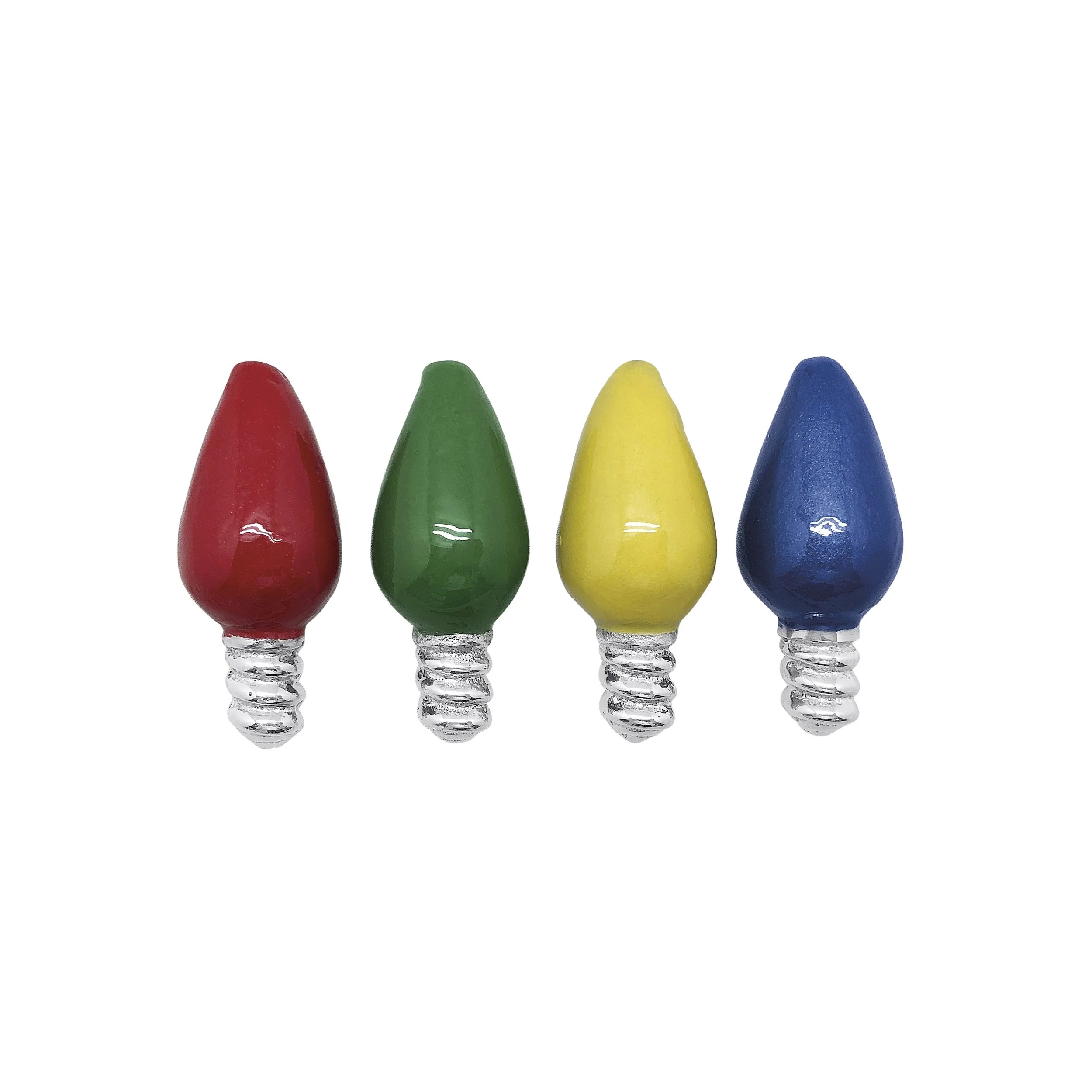 Enamel Christmas Bulb Napkin Weight Set of 4 | Mariposa
