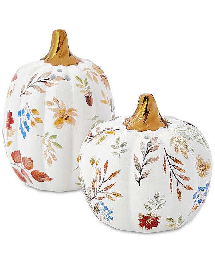 Martha Stewart Collection Harvest Pumpkin Salt & Pepper Shakers, Created for Macy's & Reviews - D... | Macys (US)