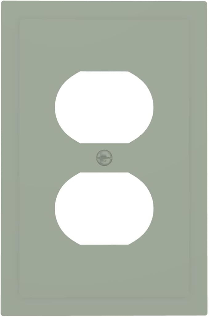Sage Green Matte Cover Wallplate, Decorative Wall Plate Switch Plate Outlet Cover,Mid-Size 1-Gang... | Amazon (US)