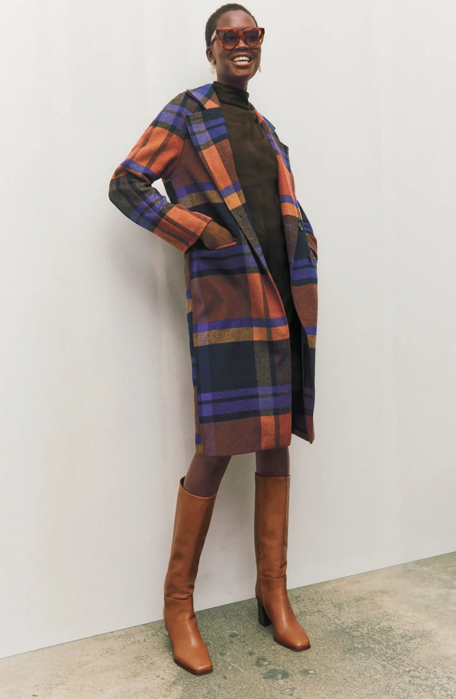 Walker Relaxed Fit Plaid Coat | Nordstrom