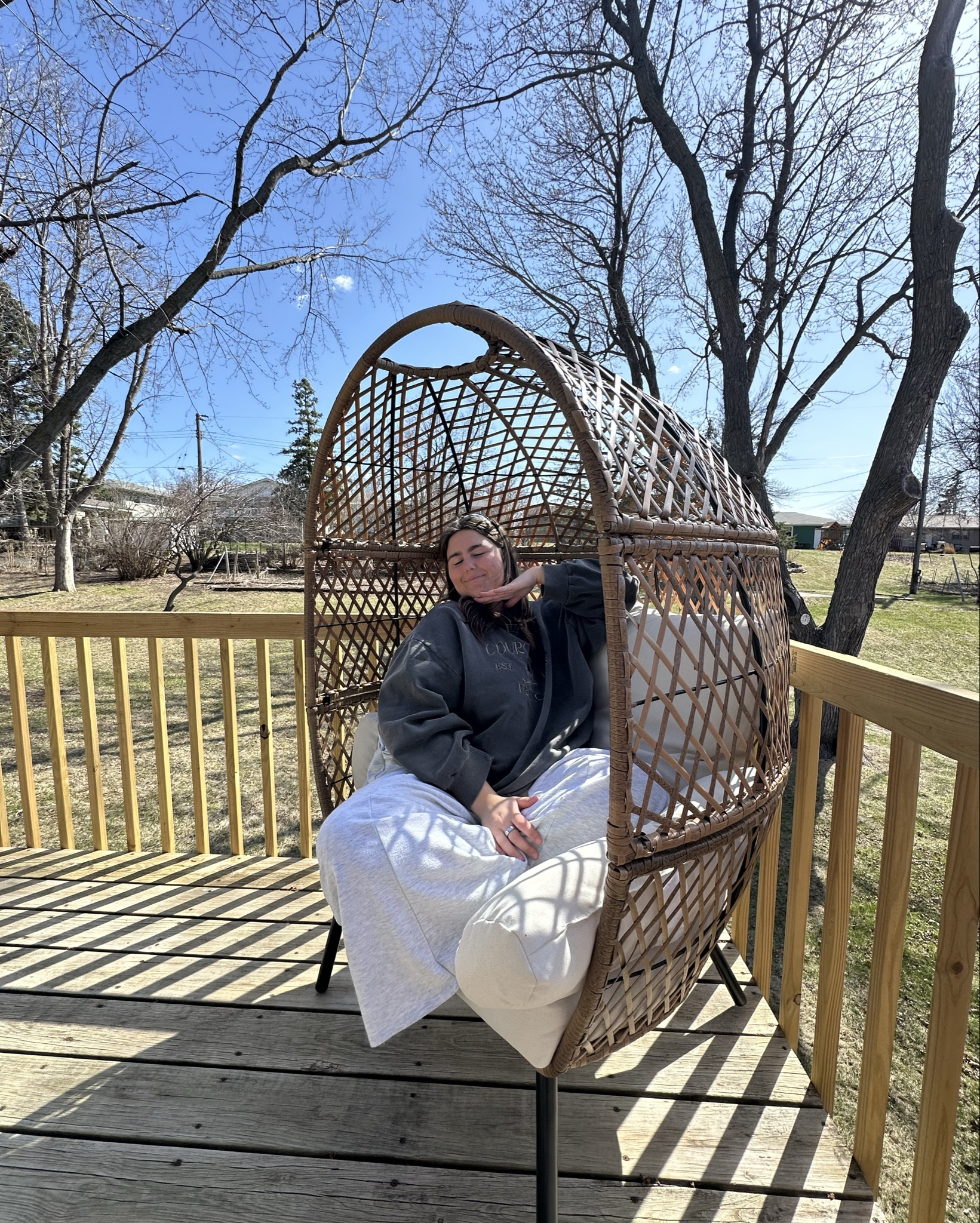 Egg chair! So comfortable and big! 

#LTKStyleTip #LTKHome #LTKActive