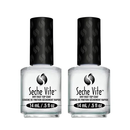 Seche Vite Dry Fast Top Coat for Nail Polish and Manicure (2 pack 0.5 oz) | Walmart (US)