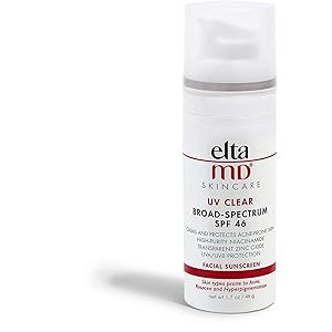 EltaMD UV Clear Facial Sunscreen Broad-Spectrum SPF 46 for Sensitive or Acne-Prone Skin, Oil-free, D | Amazon (US)